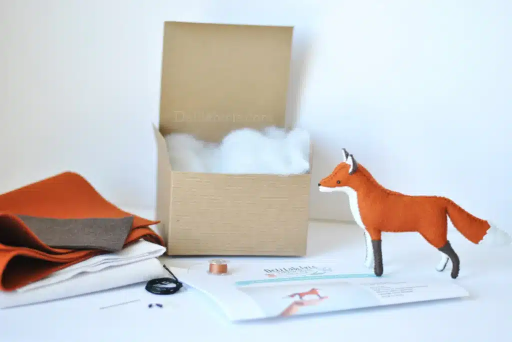felt fox stuffed animal craft kit